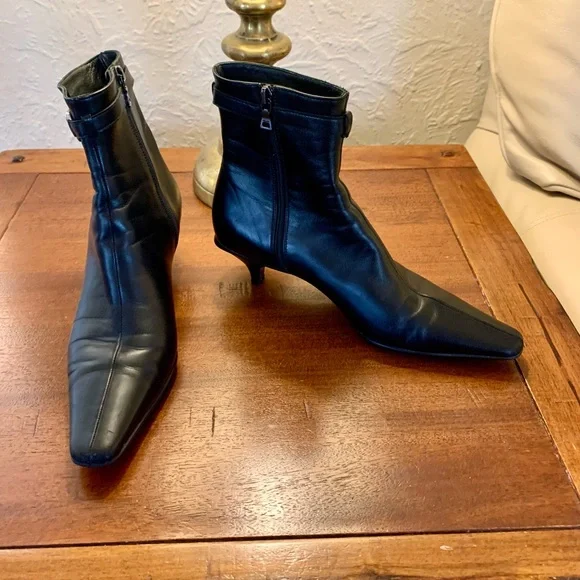 Prada calzature Donna calf leather booties woman’s 38.5 - Picture 7 of 15